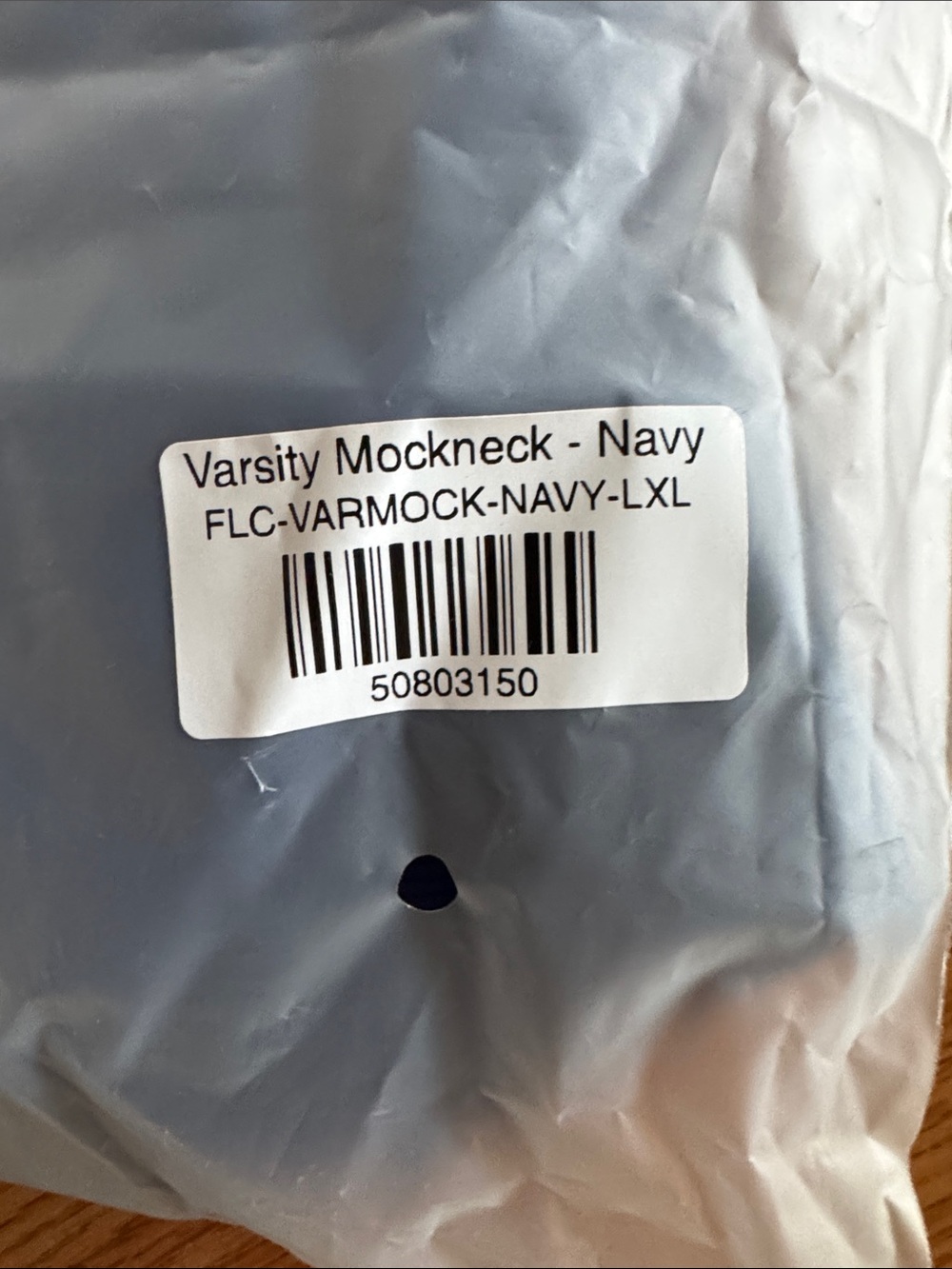 New! Parke Navy Varsity Mockneck- PARKE L/XL - Picture 2 of 4